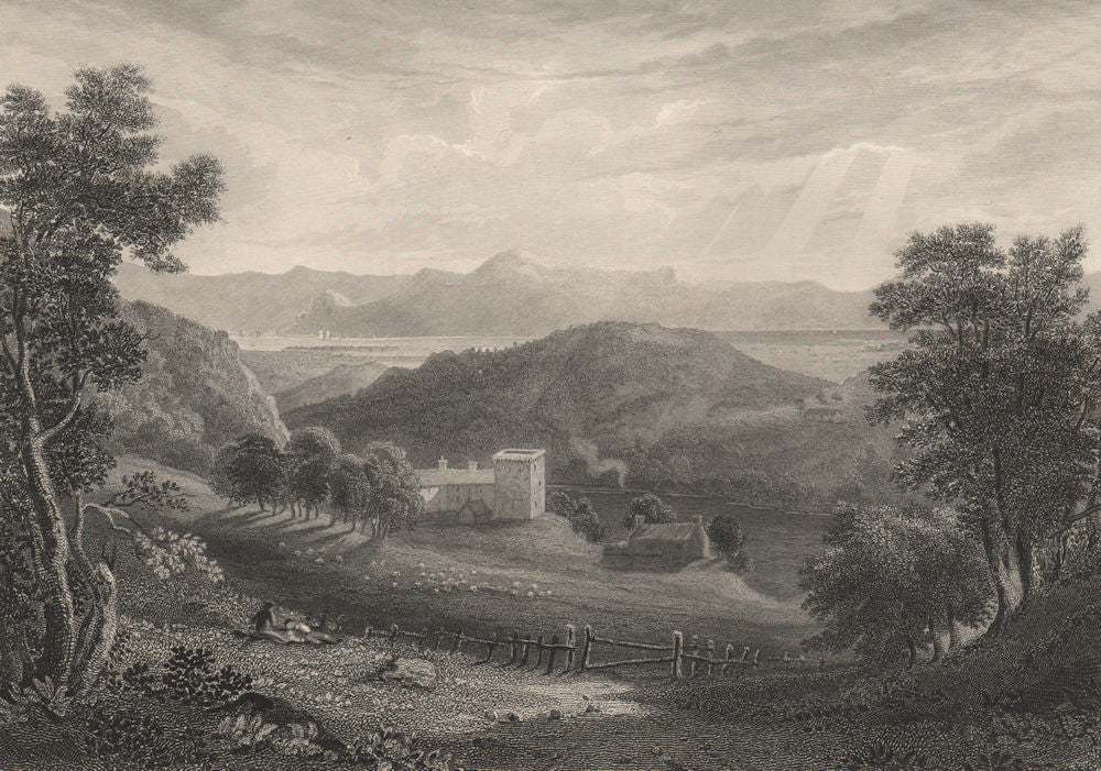 Balthayock Castle, River Tay & Newburgh in the distance. Scotland. BROWN 1868